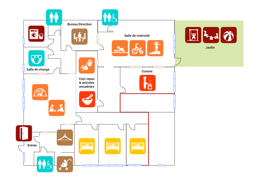 Plan Little Paddock crèche bilingue Saumur